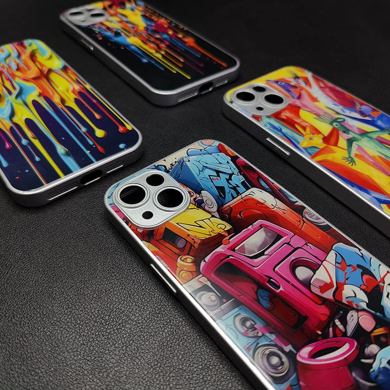 "RoboRose SteelCore" Special Designed Glass Material iPhone Case