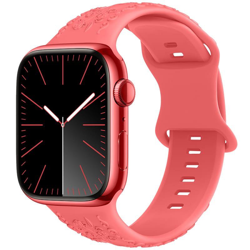 "Rose Flexible Band'" Breathable Silicone Loop For Apple Watch