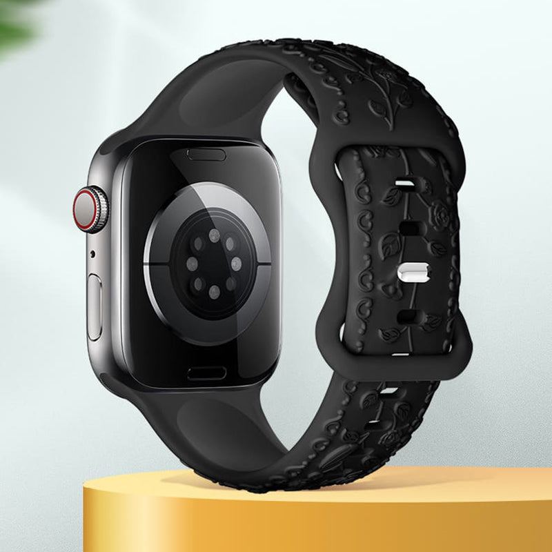 "Rose Flexible Band'" Breathable Silicone Loop For Apple Watch