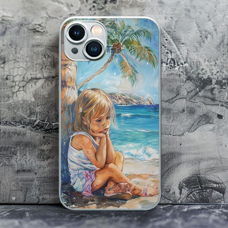 "SeasideReflection" Special Designed Glass Material iPhone Case