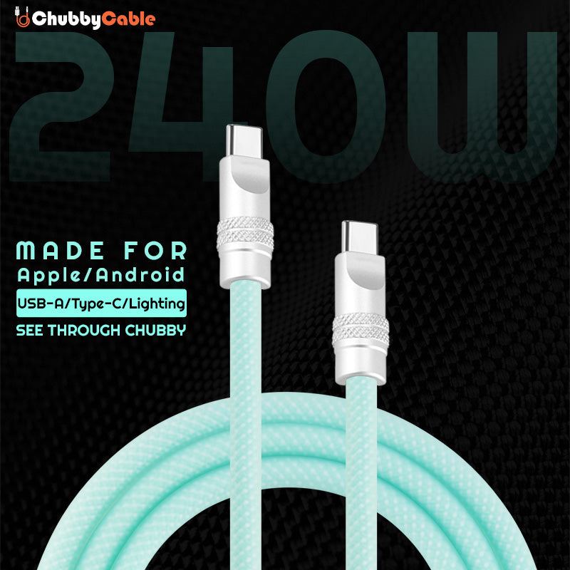 See Through Chubby Braided Charging Cable | ChubbyCable – Chubbycable