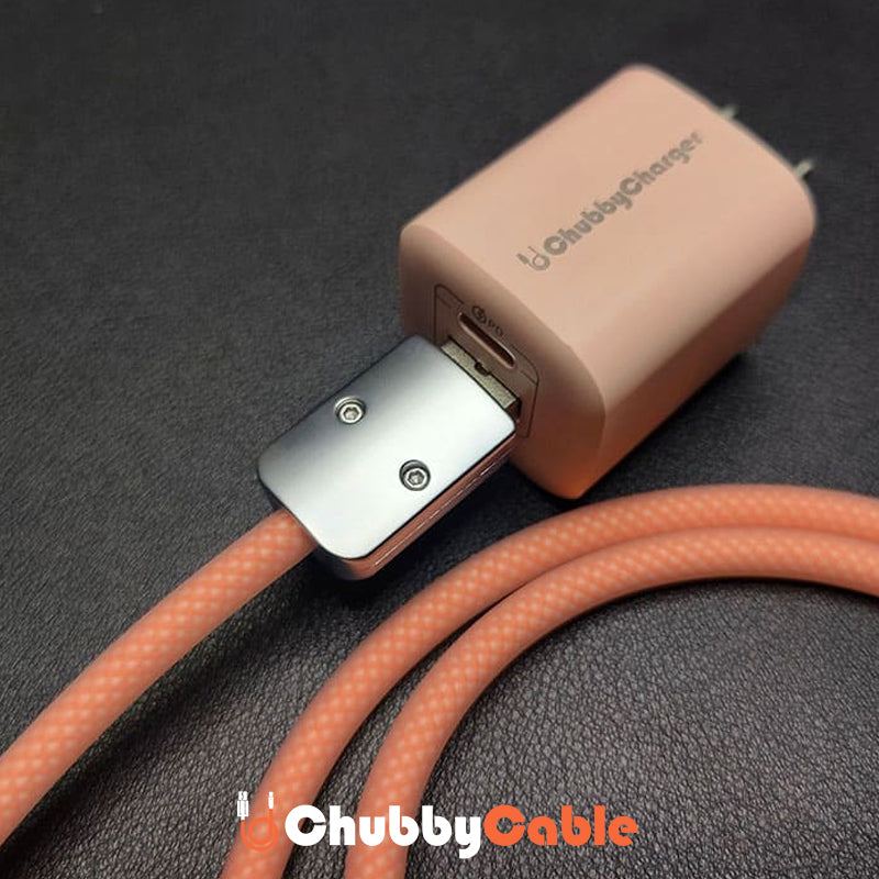 "See Through Chubby" Ultra Soft Transparent Braided Charging Cable