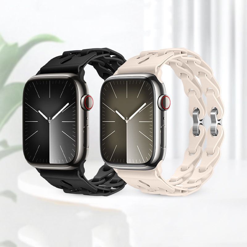 Segmented Hollow Silicone Band For Apple Watch