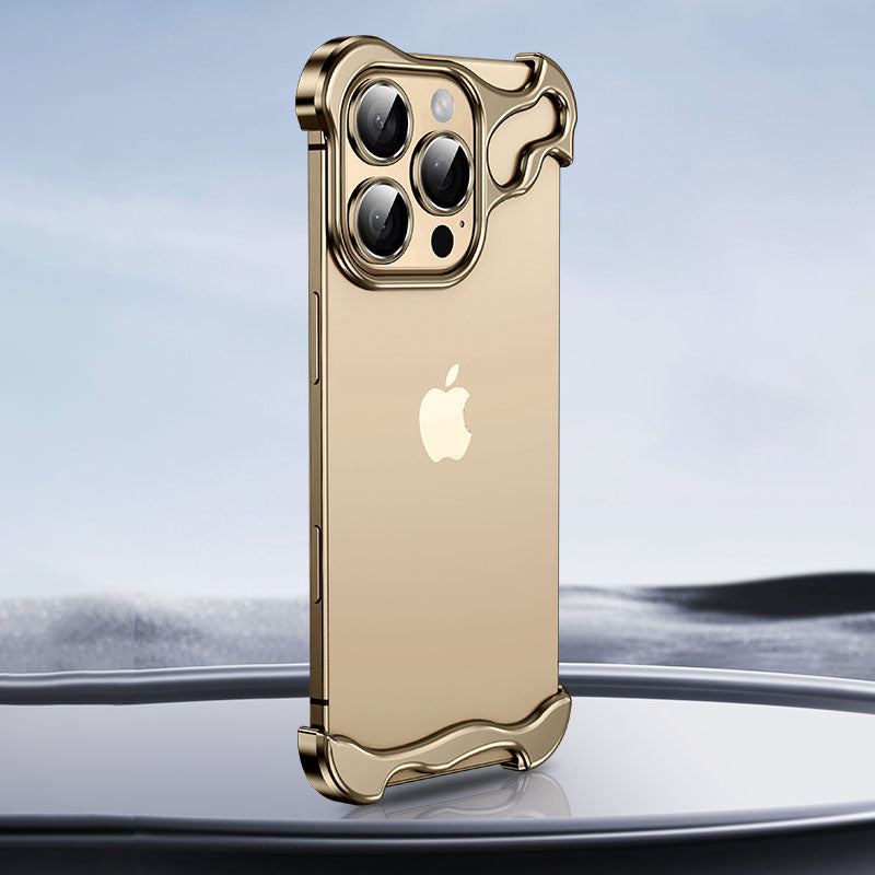 Coque IPhone 17 Ultra-Mince En Métal - Dissipation Thermique, Fermoir Hippocampe Et Capot Objectif Détachable (Orange) - Pour 17 Pro / Pro Max / Air
