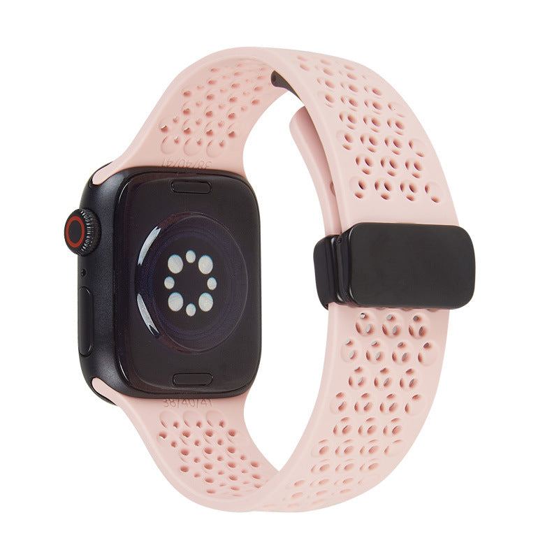 Silicone Folding Magnetic Buckle Watch Band For Apple Watch（复制）