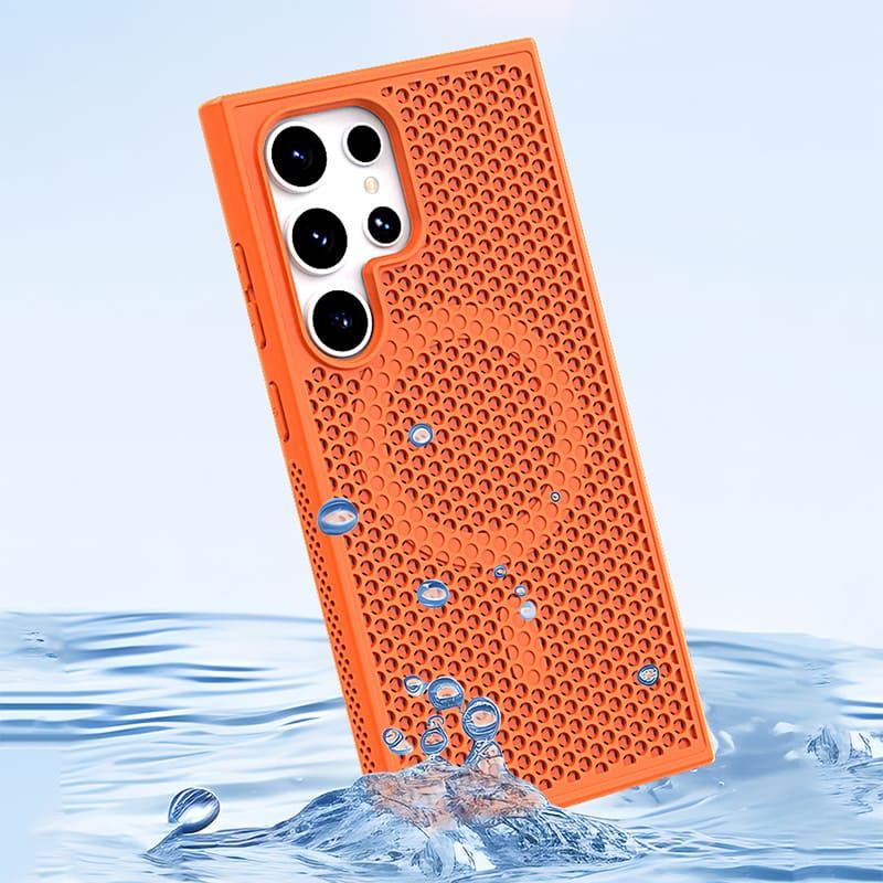 Simple Honeycomb Heat Dissipation Magnetic Phone Case for Samsung