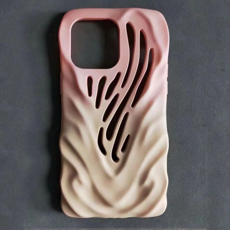 Skeleton Heat Dissipation Full Cover Silicone Soft iPhone Case