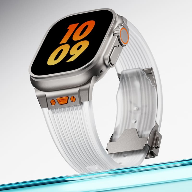 "Sleek Luxury" Transparent Streamlined Silicone Band For Apple Watch