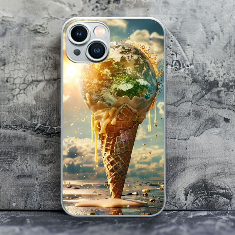 "SolarEarthScoop" Special Designed Glass Material iPhone Case