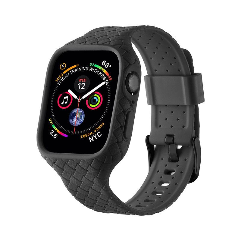 "Solid Sports Band" Woven One-Piece Breathable Band For Apple Watch
