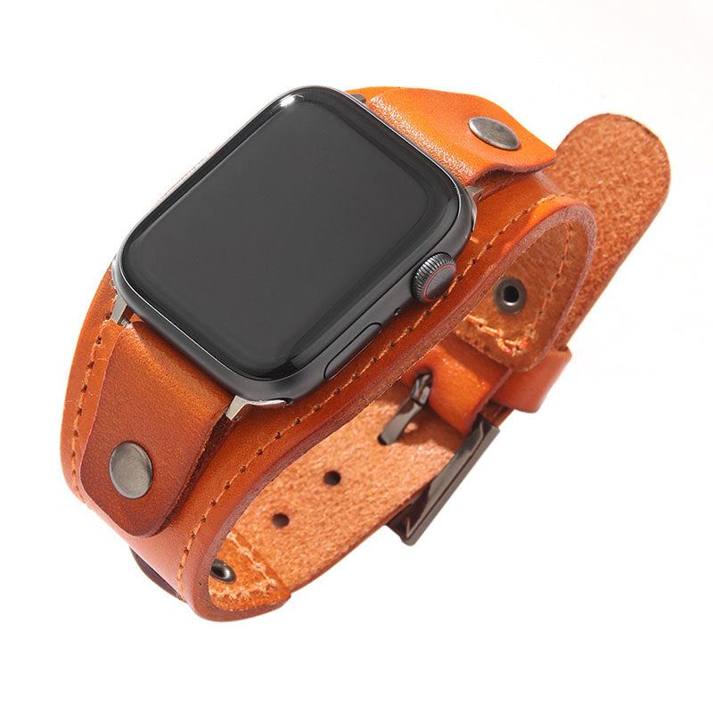 "Solid Vintage" Genuine Leather Band For Apple Watch
