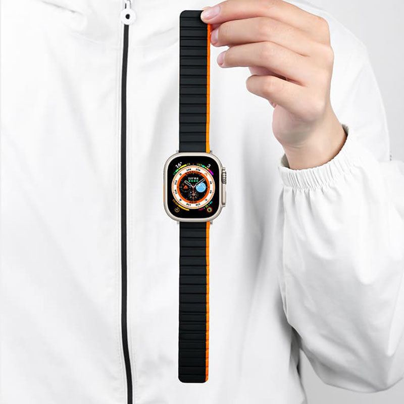 "Sport Two-Tone" Magnetic Silicone Apple Watch Strap