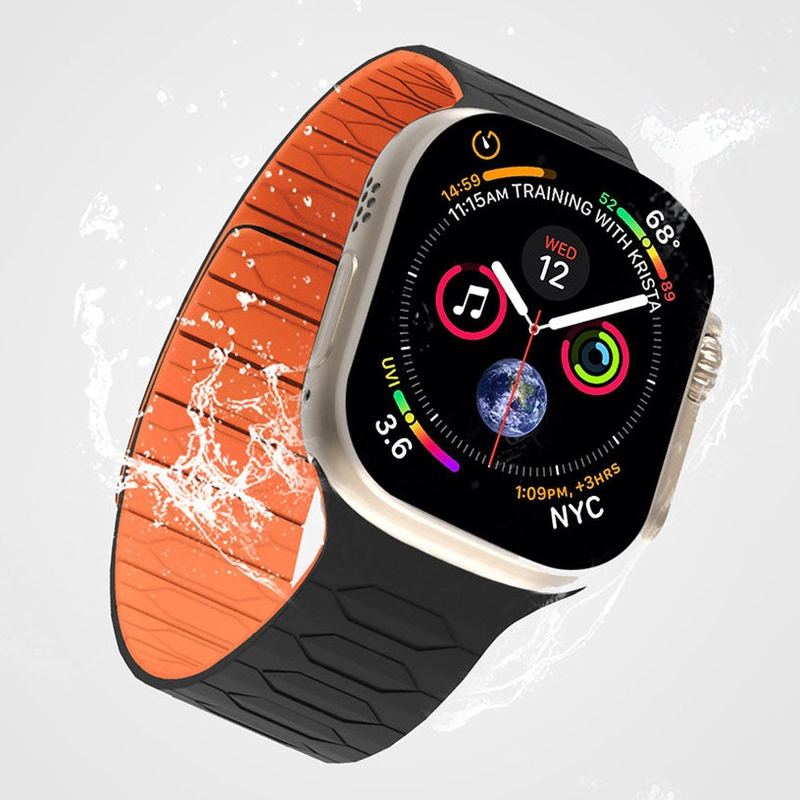 "Sports Band" Dual-color Magnetic Silicone Band for Apple Watch