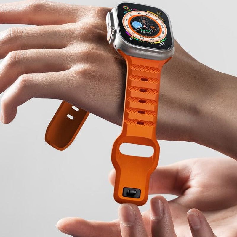 "Sports Band" Ultra-Thin Breathable Fluororubber Band For Apple Watch