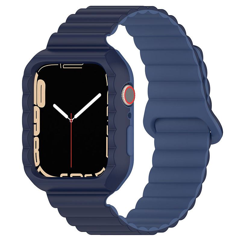 Sports Magnetic Silicone Integrated Watch Band For Apple Watch