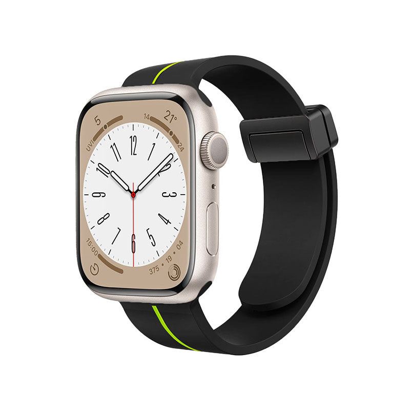 "Sporty Two-Color" Silicone Magnetic Clasp Apple Watch Band