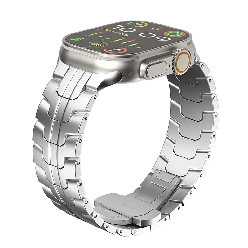 Stainless Steel Band with Butterfly Clasp for Apple Watch