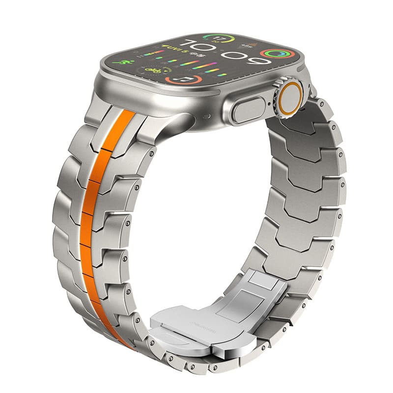 Stainless Steel Band with Butterfly Clasp for Apple Watch