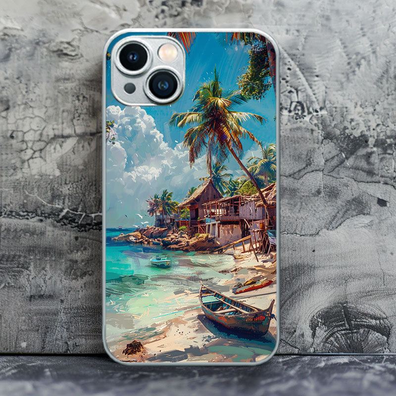"SummerCoveCase" Special Designed Glass Material iPhone Case