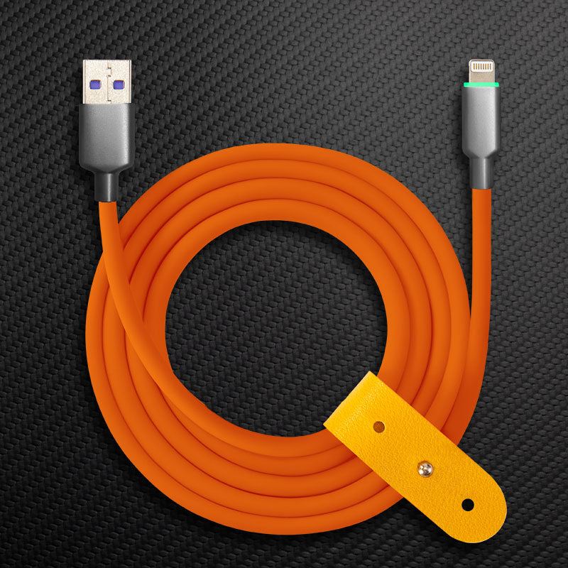 "Thin Chubby" 240W Smart Light Charging Cable With Mirrored & Frosted Connector