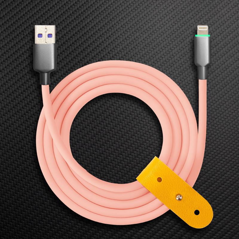 "Thin Chubby" 240W Smart Light Charging Cable With Mirrored & Frosted Connector