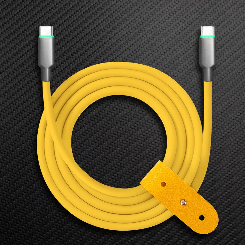 "Thin Chubby" 240W Smart Light Charging Cable With Mirrored & Frosted Connector