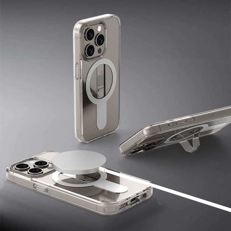 Transparent Magnetic Stand Shockproof iPhone Case