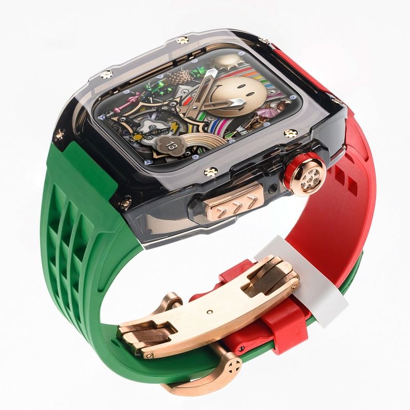 Transparent Modified Case With Butterfly Clasp For Apple Watch