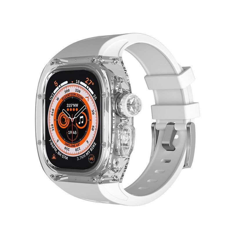Transparent One-piece Silicone Band Case For Apple Watch Ultra