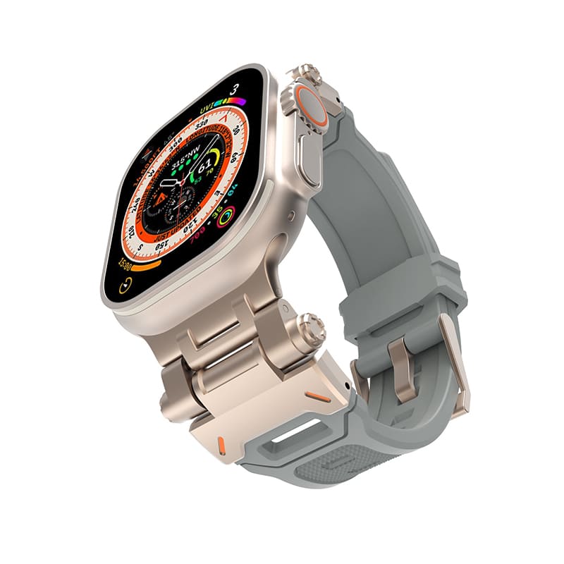 "Ultimate Luxury" Silicone Band with Titanium Connector for Apple Watch