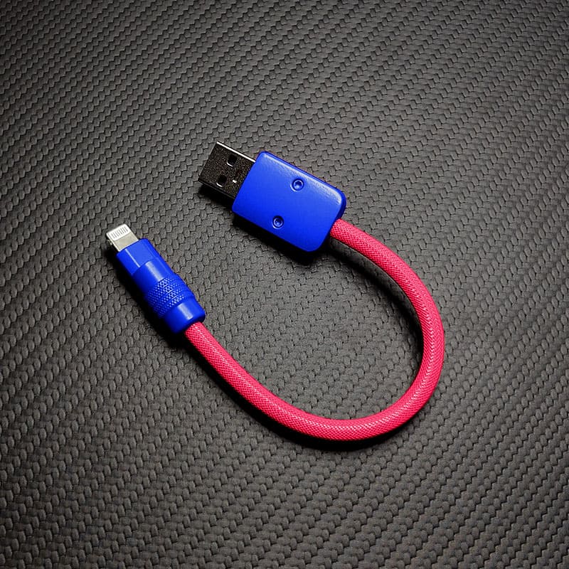 Ultra-Soft Braided 240W Color-Blocked Short Charging Cable