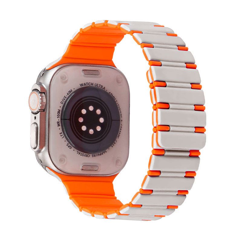 Vibrant Two-Color Magnetic Silicone Band For Apple Watch