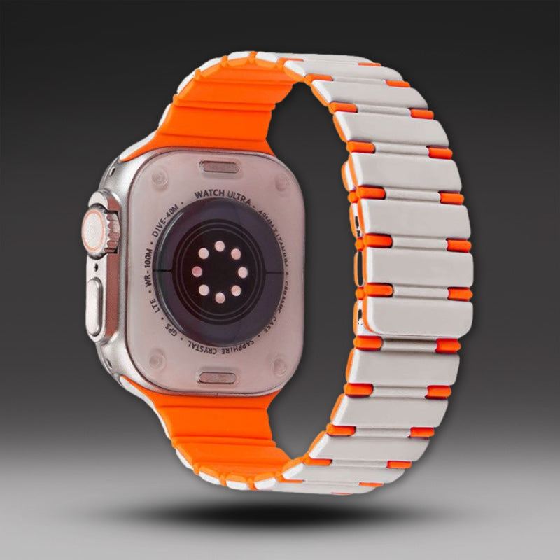 Vibrant Two-Color Magnetic Silicone Band For Apple Watch