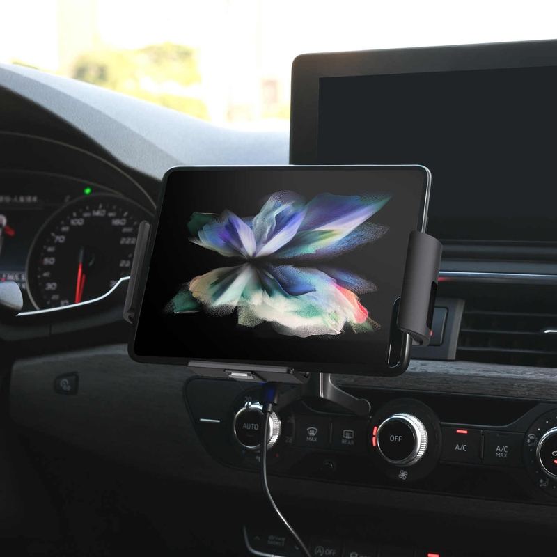 Wireless Sensor Car Mount for Foldable Phones with Navigation Support