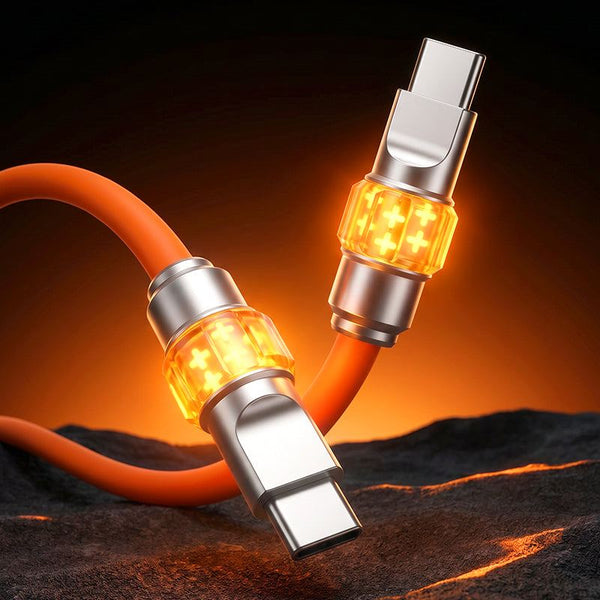 ChubbyCable NeonX - 240W Fast Charging Cable with Rotatable Ring & Luminous Core