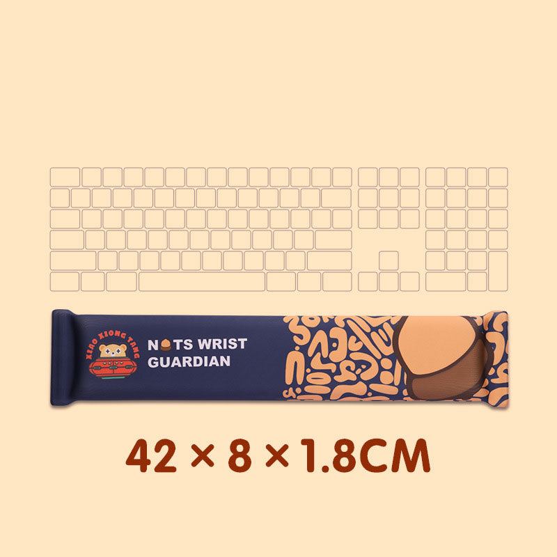 "Chubby Comfort" Silicone Keyboard Wrist Rest & Mouse Pad Set - Nut Theme