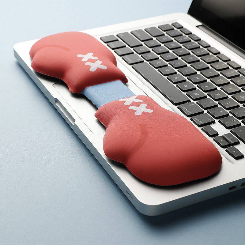 "Chubby Comfort" Silicone Keyboard Wrist Rest & Mouse Pad Set - Boxing Theme