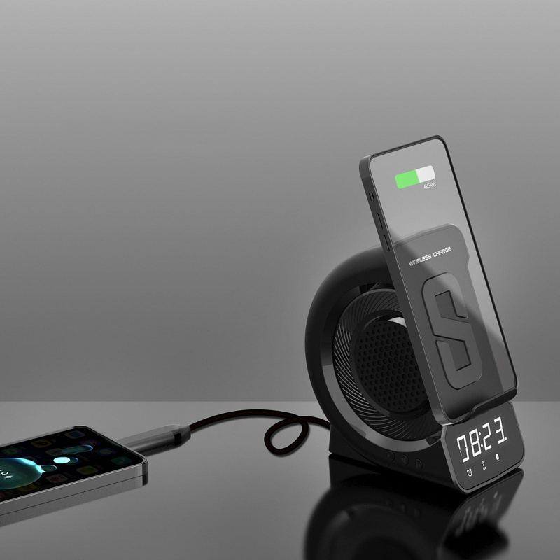 "Chubby" MagSafe 3-in-1 Wireless Charger, Speaker, and Alarm Clock