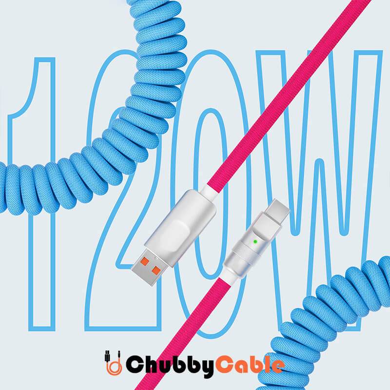 "Curly Chubby" Adjustable Twin Color Chubby Cable