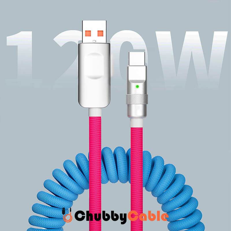 "Curly Chubby" Adjustable Twin Color Chubby Cable