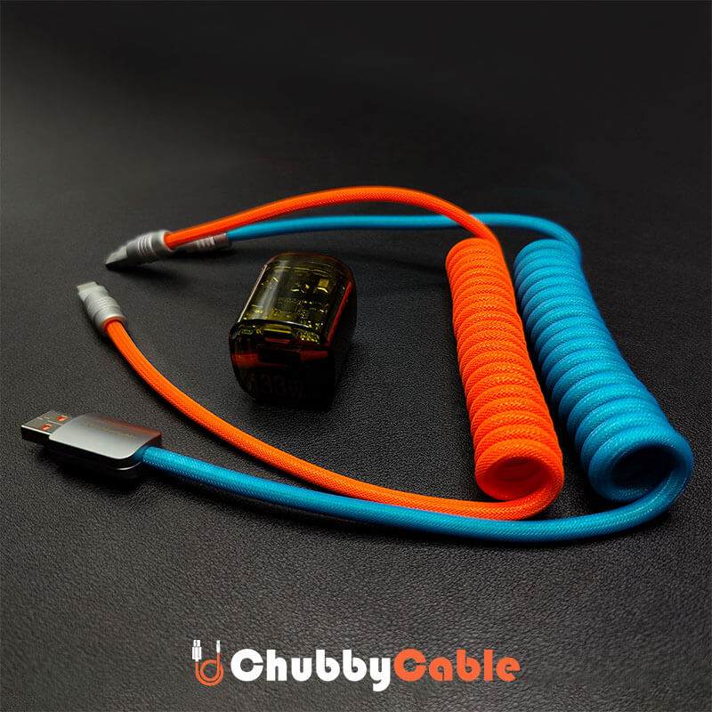 Chubby Cable Curly Chubby-240W Retractable Fast Charging Cable For Car, Durable Coiled Charge Cord Compatible With Car, Usb-a To Type-c, 1.3FT-2.3FT, Pink - View #6