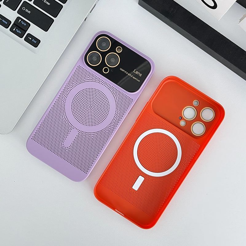 Coque IPhone Métal Mince Avec Protège-lens - Dissipation Thermique, Couvre-objectif Amovible, Pour IPhone 14/15/16/17 Pro Max