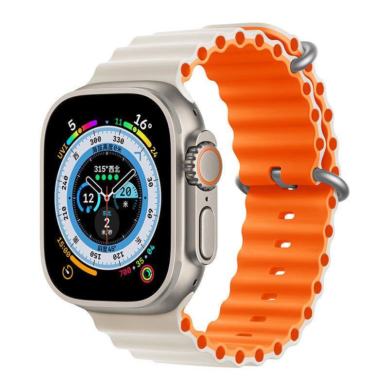 "Mechanical iWatch Strap" Two-color Silicone Loop For Apple Watch