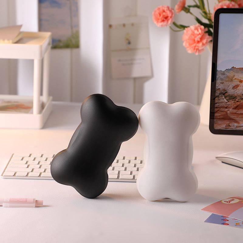 "Chubby Comfort" Silicone Keyboard Wrist Rest & Mouse Pad Set - Cute Bones