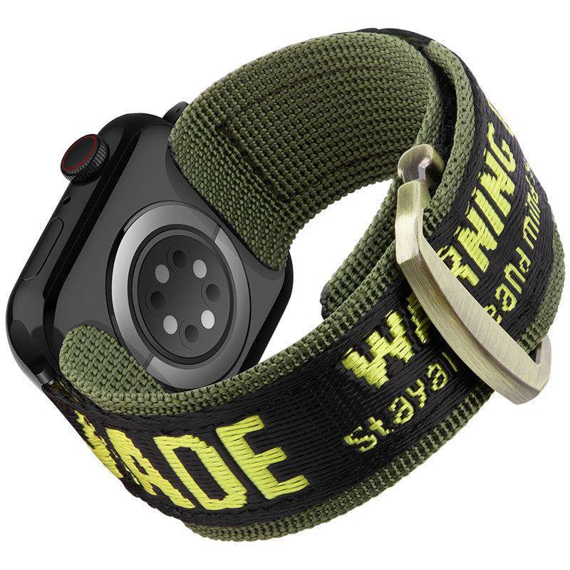 "Outdoor iWatch Strap" Nylon Braided Loop With Metal Buckle For Apple Watch