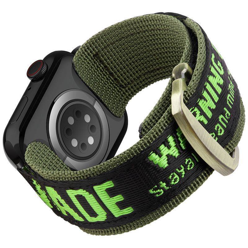 "Outdoor iWatch Strap" Nylon Braided Loop With Metal Buckle For Apple Watch