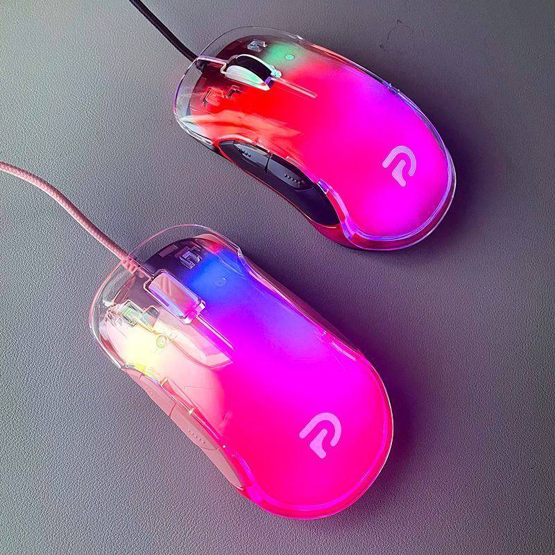 "Vibe" RGB Transparent Gaming Mouse