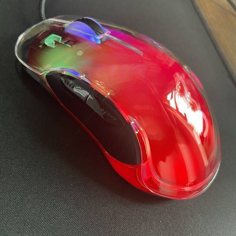 "Vibe" RGB Transparent Gaming Mouse