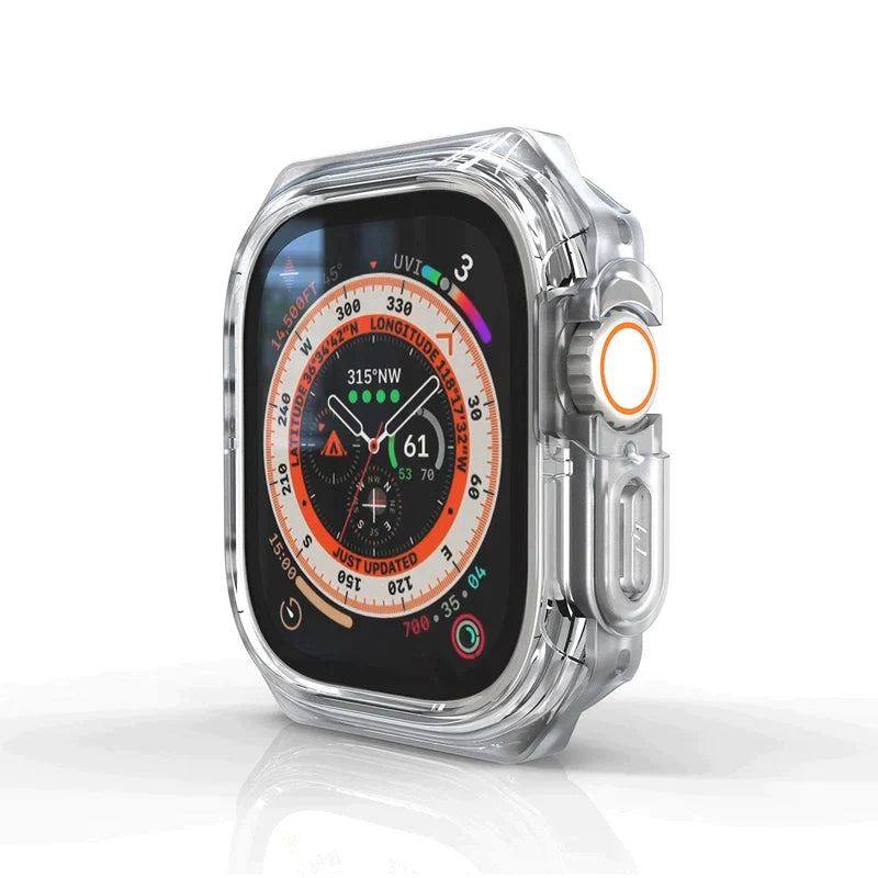 iWatch Ultra Soft TPU Border Protective Case With Carbon Fiber Texture